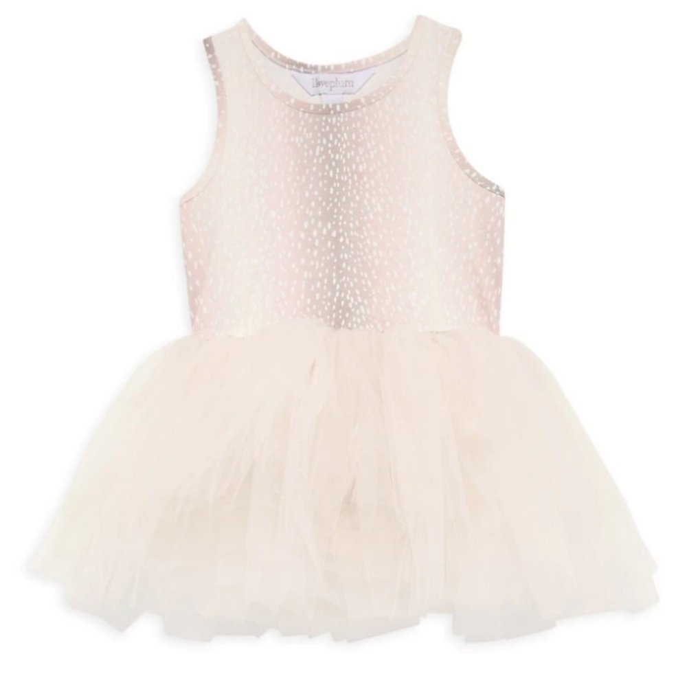I Love Plum Baby's, Little Girl's & Girl's Fawn Print Ballet Dress Size 6